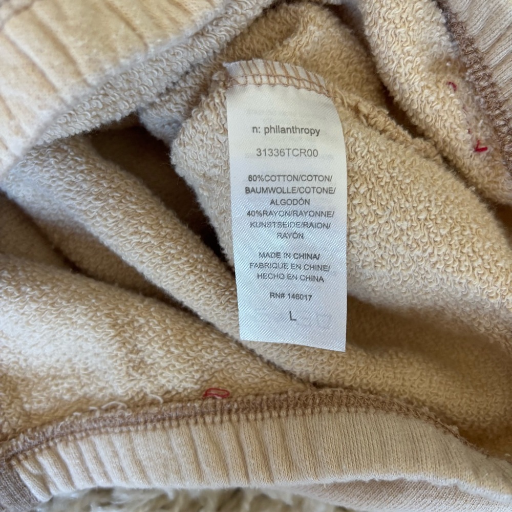 n:PHILANTHROPY Two-Tone Sweatshirt in Beige and Cream - Picture 5 of 8